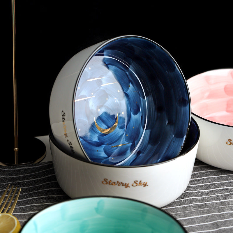 CelestiWare - Stjärna & Måne Keramiska Skålar