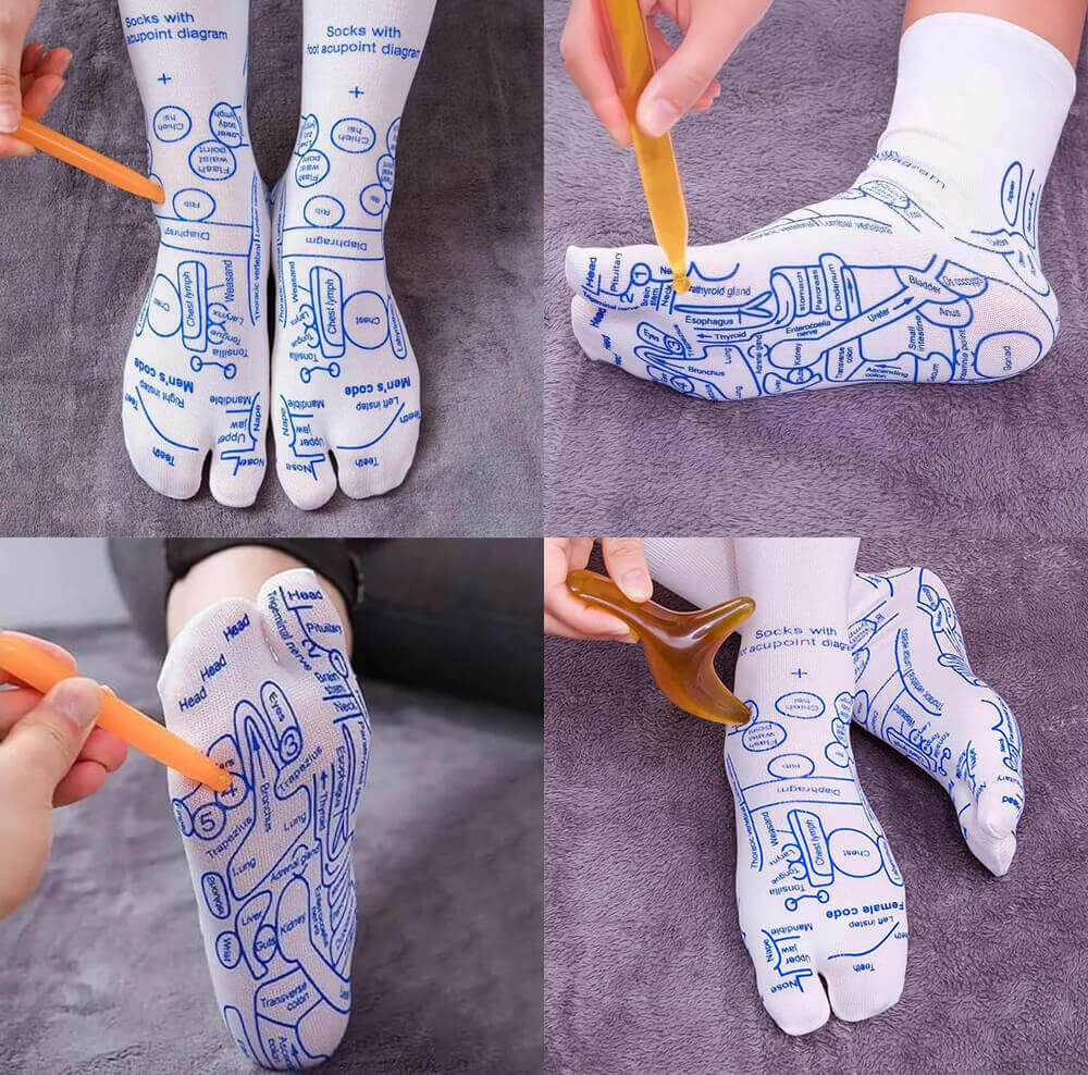 Terapeutiska reflexstrumpor – Stimulerar fötter och ökar blodcirkulationen och komforten