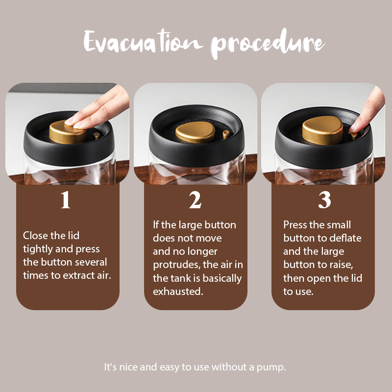 Lufttät glasburk för matförvaring – Fresh-Lock-försegling
