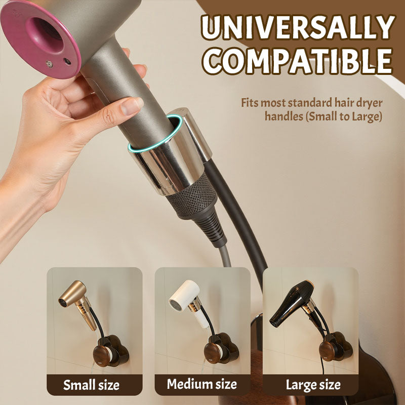 360° justerbar vägghållare för hårtork – handsfree-fäste för badrum och salongbruk