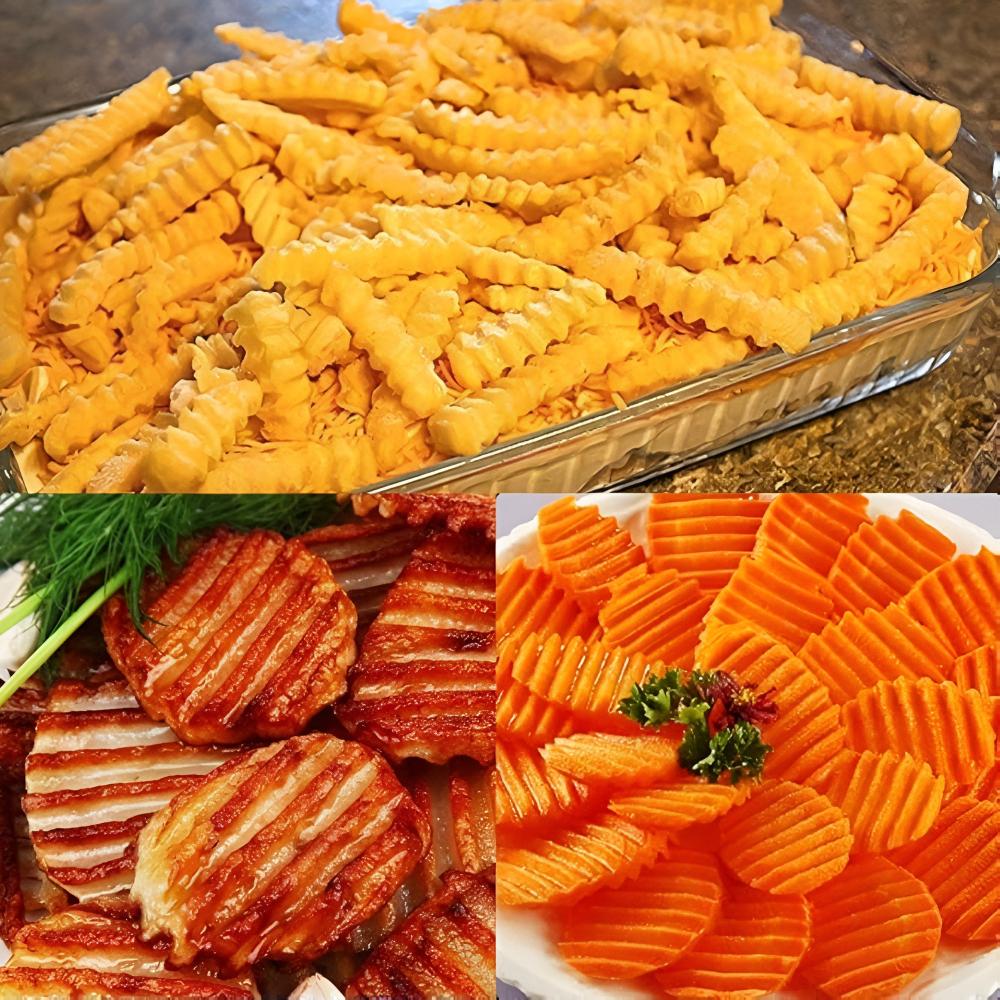 RippleEdge Snack Slicer – Enkla vågiga snitt för chips, grönsaker