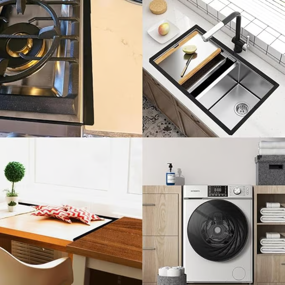 Expanderbara spisventilationsskydd - Justerbart värme- och spillskydd för köksskydd