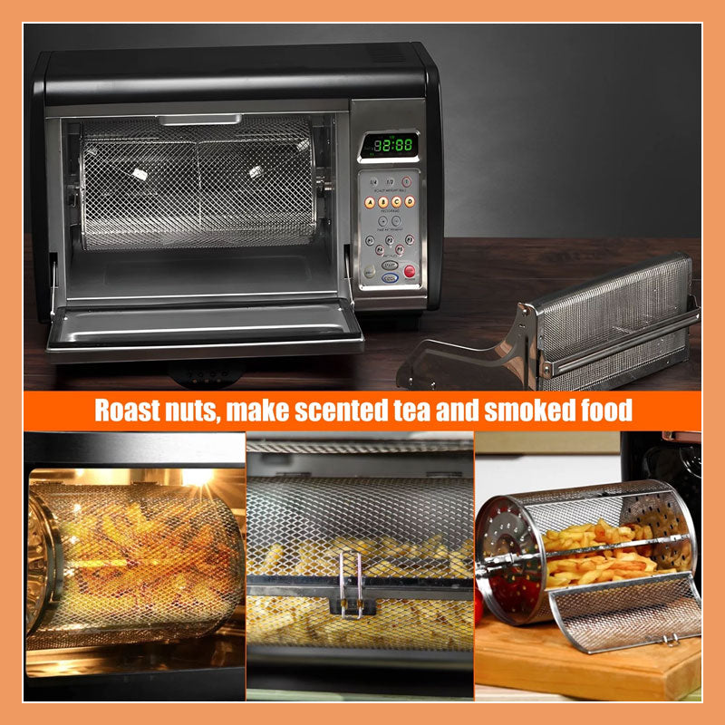 360° roterande airfryer-korg för jämn krispighet - stekbur för flera livsmedel