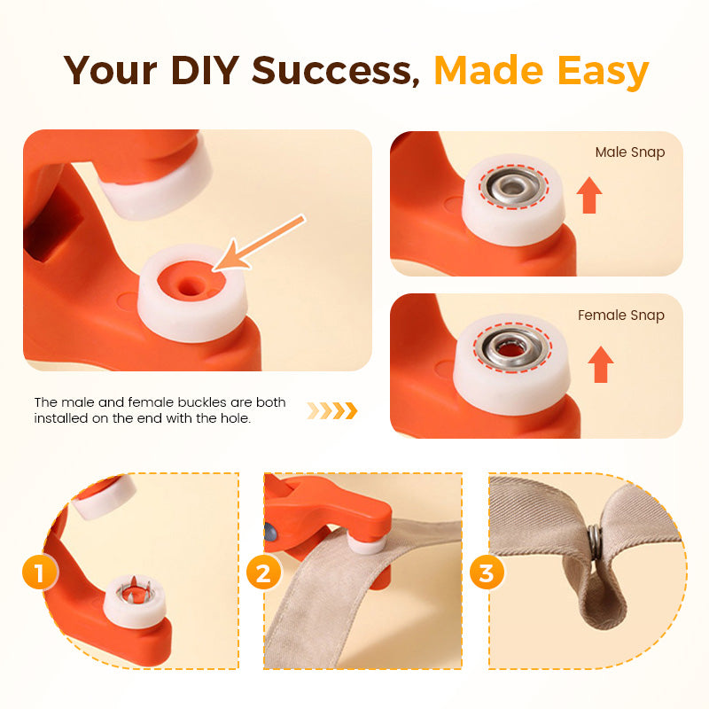 DIY-set med tryckknappar - precisionstänger och förvaringsfodral