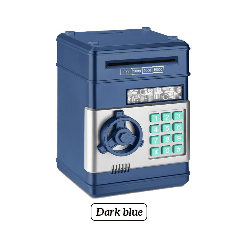 Elektronisk sparbössa för barn - bankomatliknande mynt- och kontantskåp