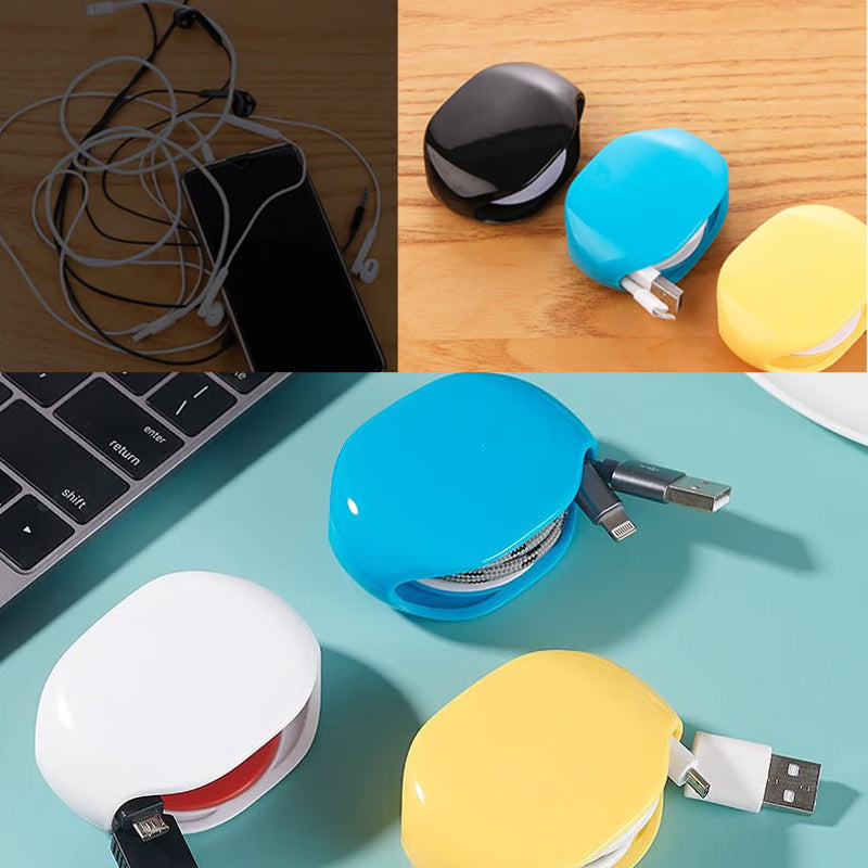 Automatisk indragbar kabelorganisatör – Smart sladdupprullare för ett snyggt hem och kontor