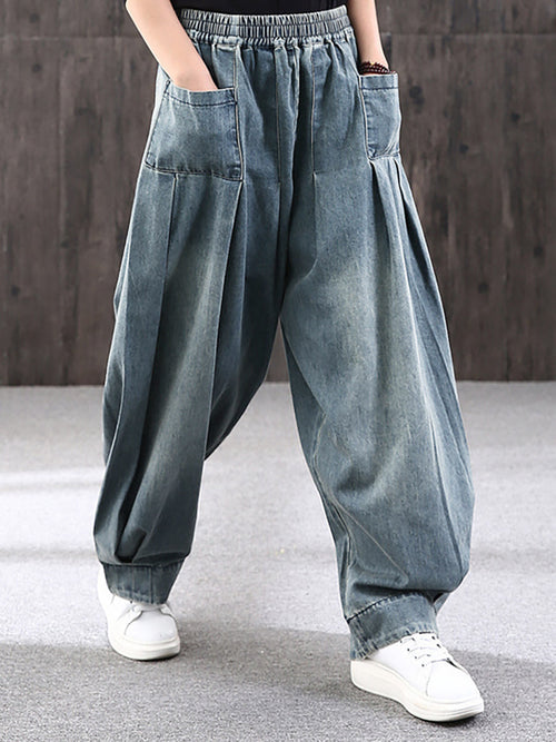 Baggy casualbyxor för kvinnor
