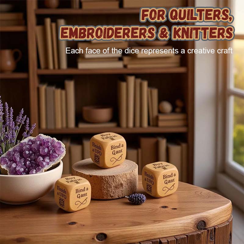 Hantverksinspirationstärningar - Slumpmässig projektväljare för sömnad och stickning