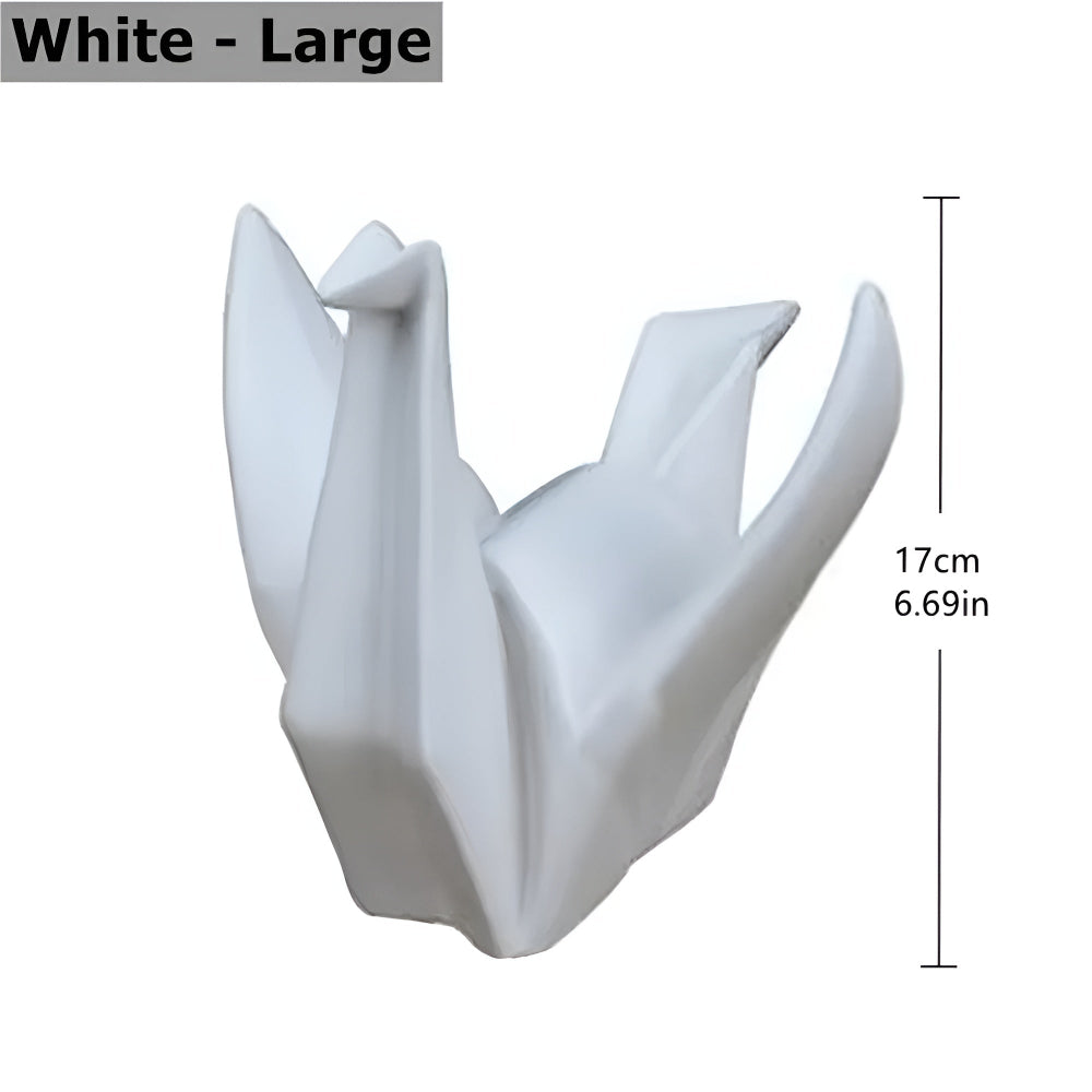 Modern origami fågelstaty – elegant keramisk konstdekor