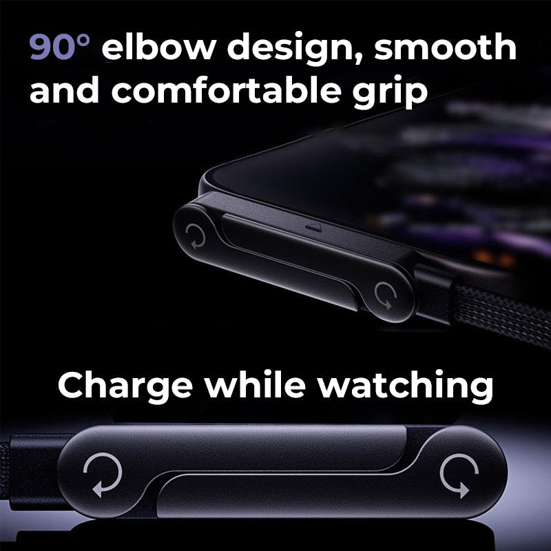 2-i-1 höghastighetsladdningssladd – Integrerat hopfällbart enhetsstativ