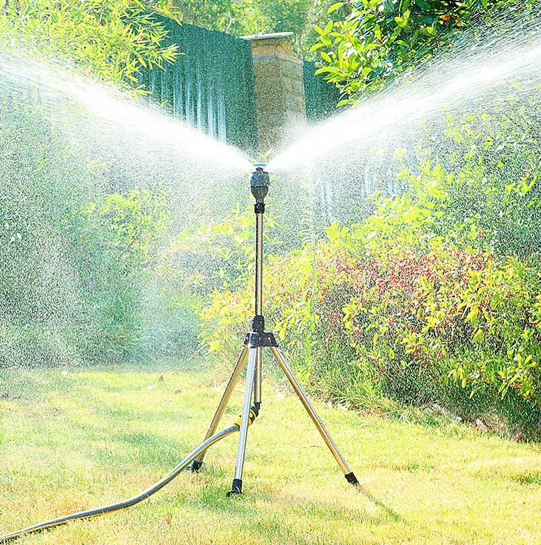 Justerbar höjd gräsmatta vattenspridare – 360 graders roterande vattenspraysystem