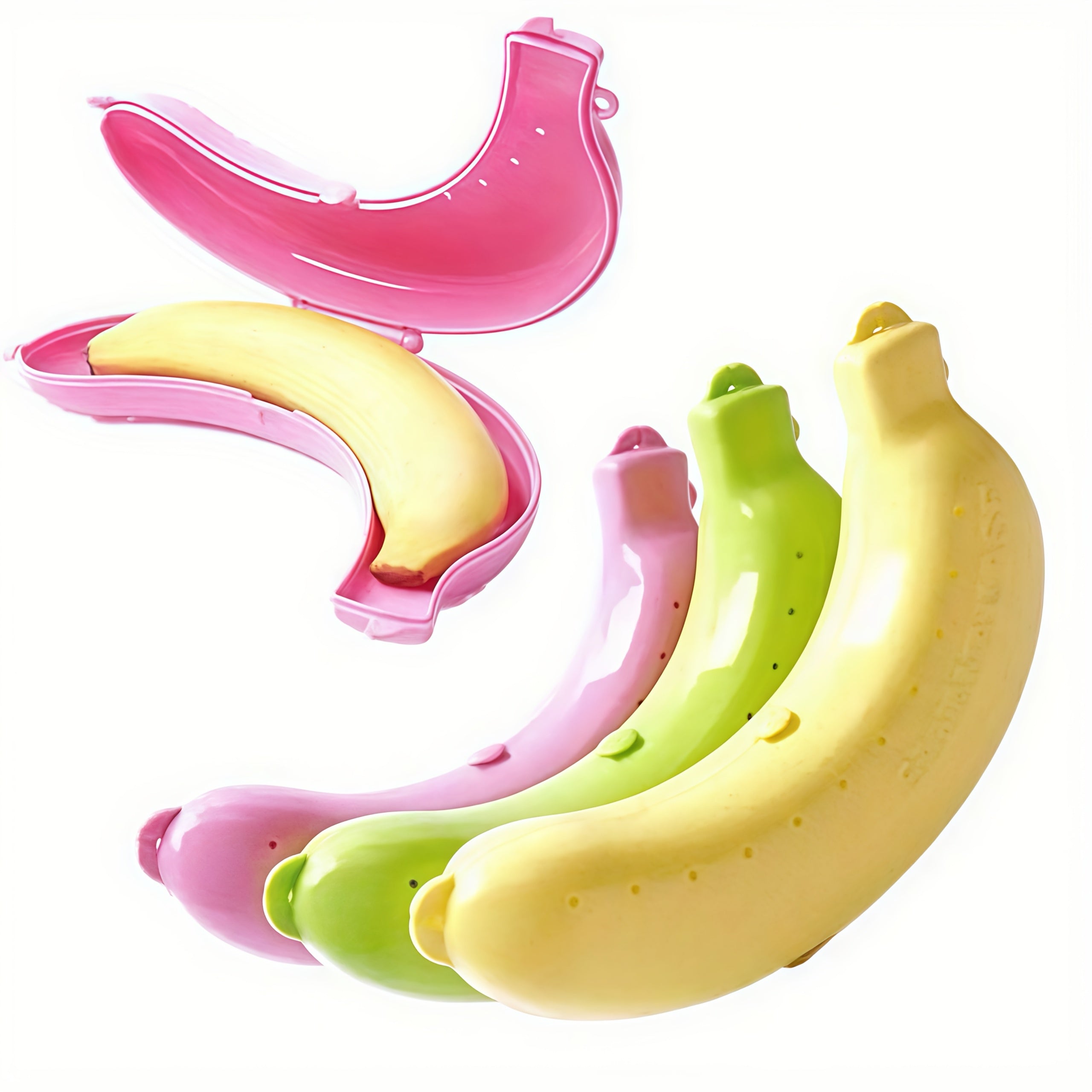 Kompakt bananförvaringshållare – krosskyddad frukthållare i plast
