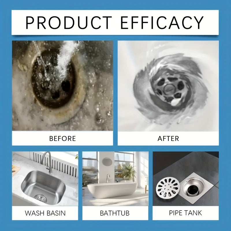 24-pack snabbverkande avloppsrengöringstabletter – kraftfull lösning för handfat, toaletter och rör