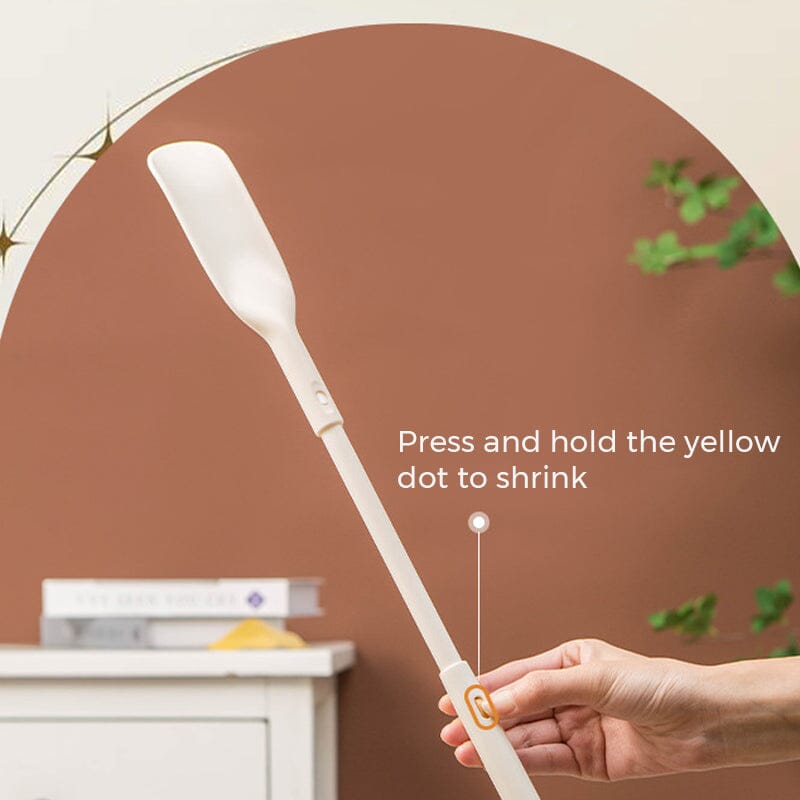 Justerbart teleskopiskt skohorn – Utdragbart metallskohorn med långt skaft för enkel användning