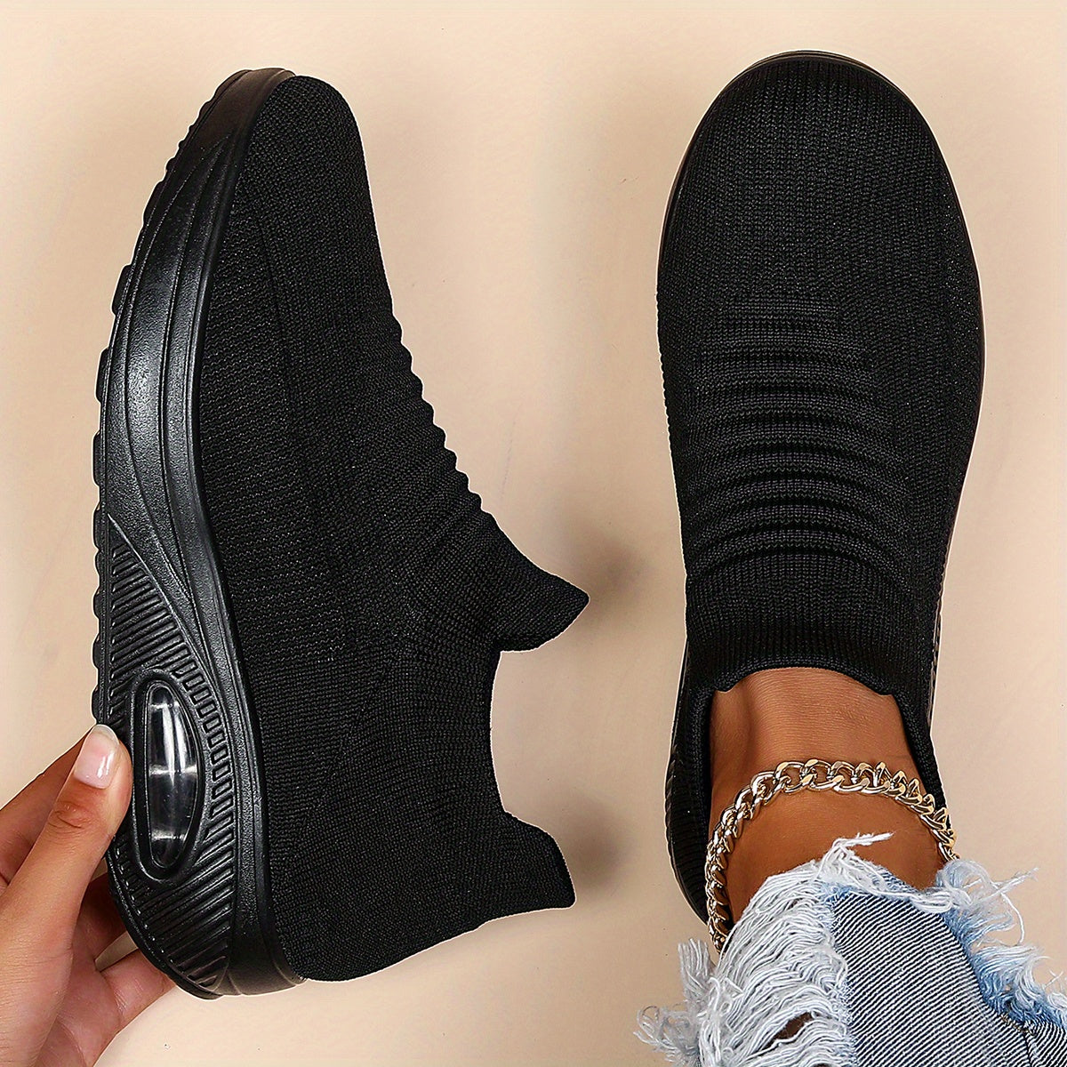 Ermintrude | Stickad slip-on-sneaker med luftdämpning – sportig promenadsko