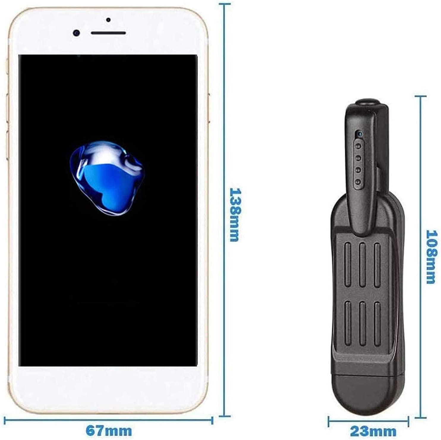 Bärbar HD-minikamera – Kompakt reseinspelare för skarpa foton och video