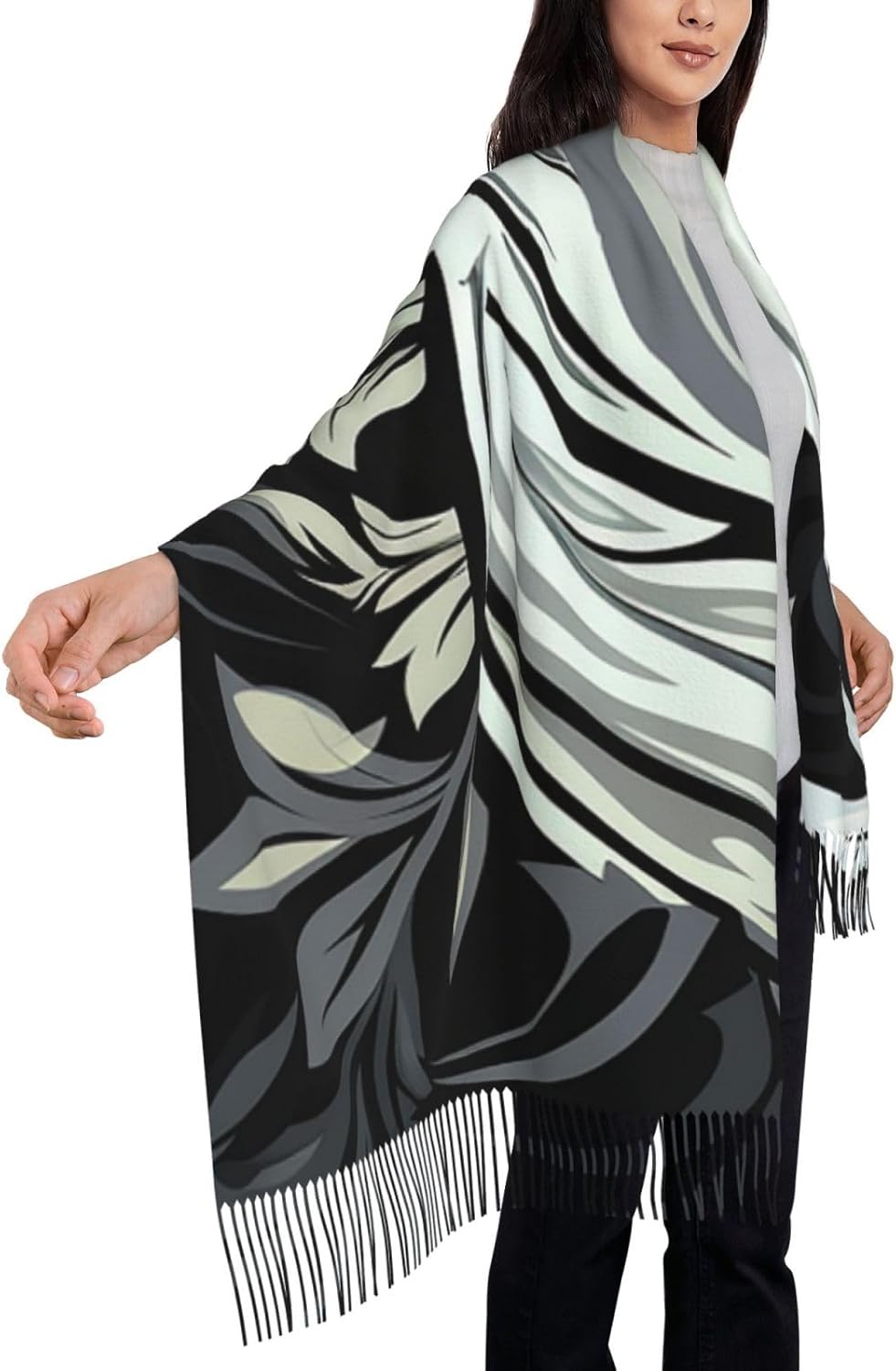 Söt tecknad sjal - Mjuk sjal och mysig vintersjal