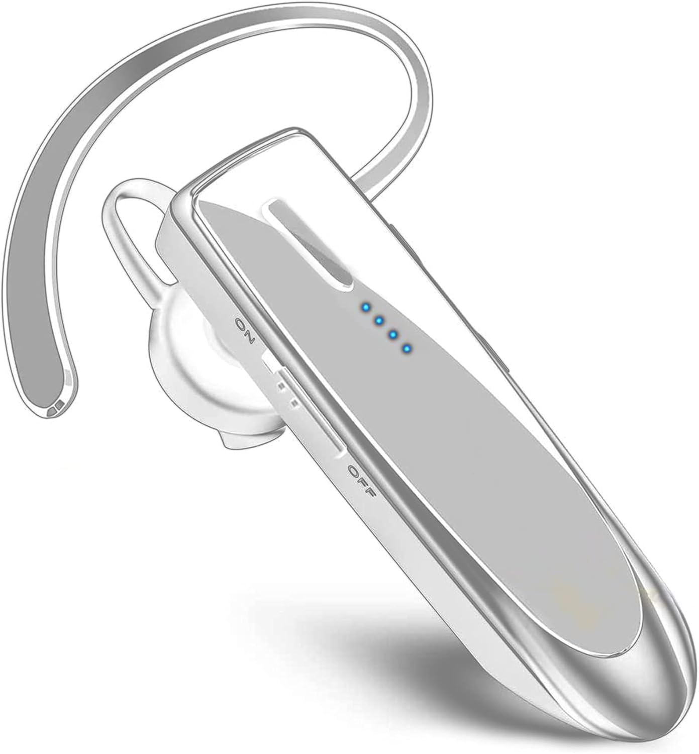 Trådlösa Bluetooth 5.3-hörlurar - Brusreducerande headset med mikrofon, vattentät sporthörlur, lång batteritid