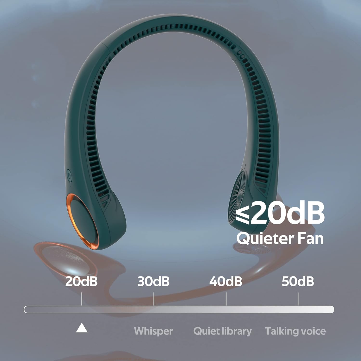 Bärbar nackfläkt - 360° bladlös kylning med USB-laddningsbart batteri