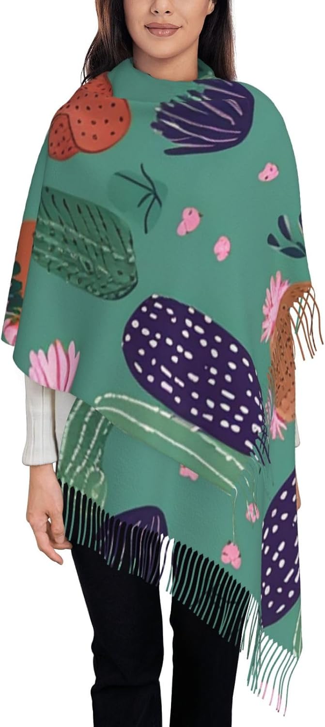 Söt tecknad sjal - Mjuk sjal och mysig vintersjal