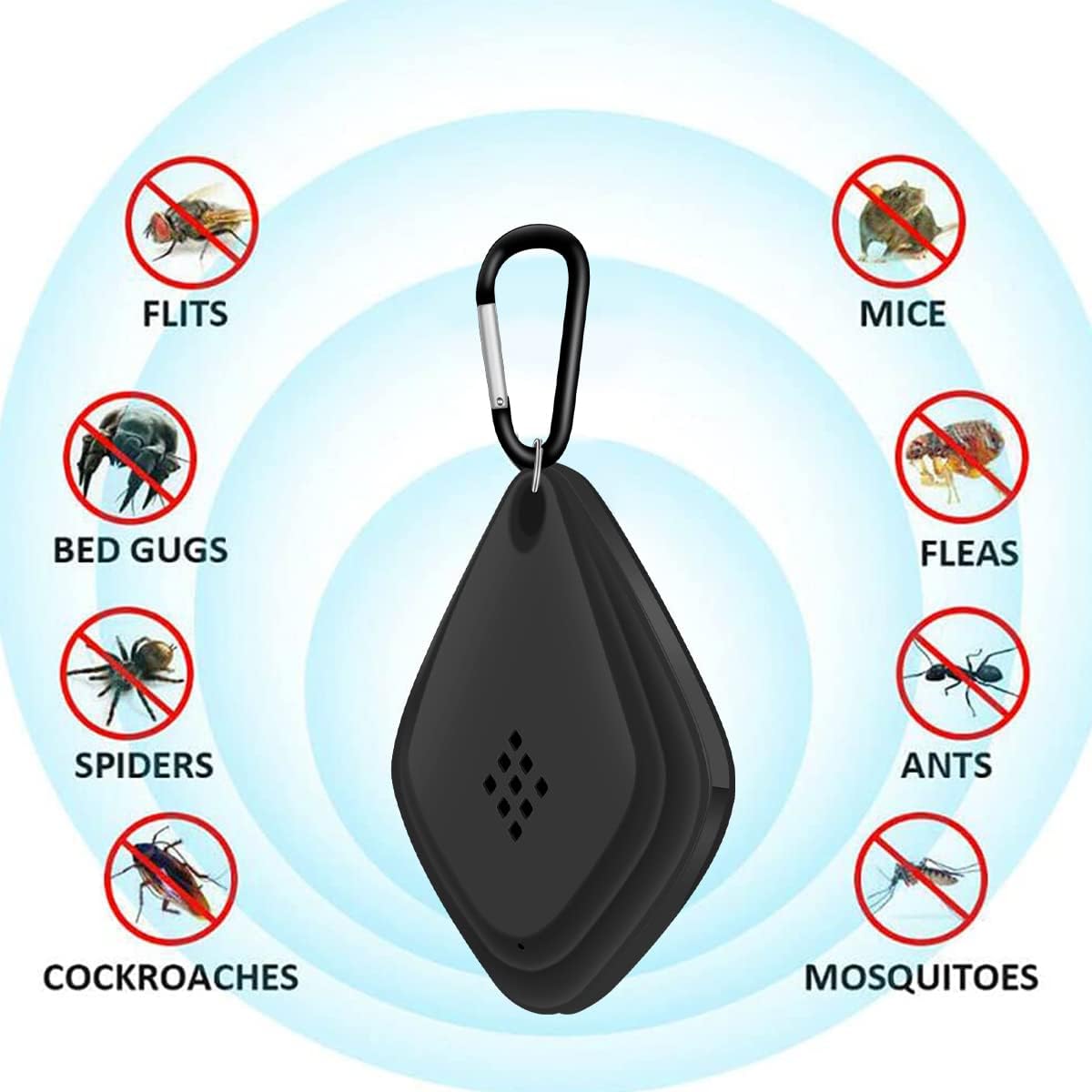 Ultraschall-Floh- und Zeckenabwehr für Haustiere – Elektronisches Schädlingsbekämpfungsgerät für Hunde und Katzen