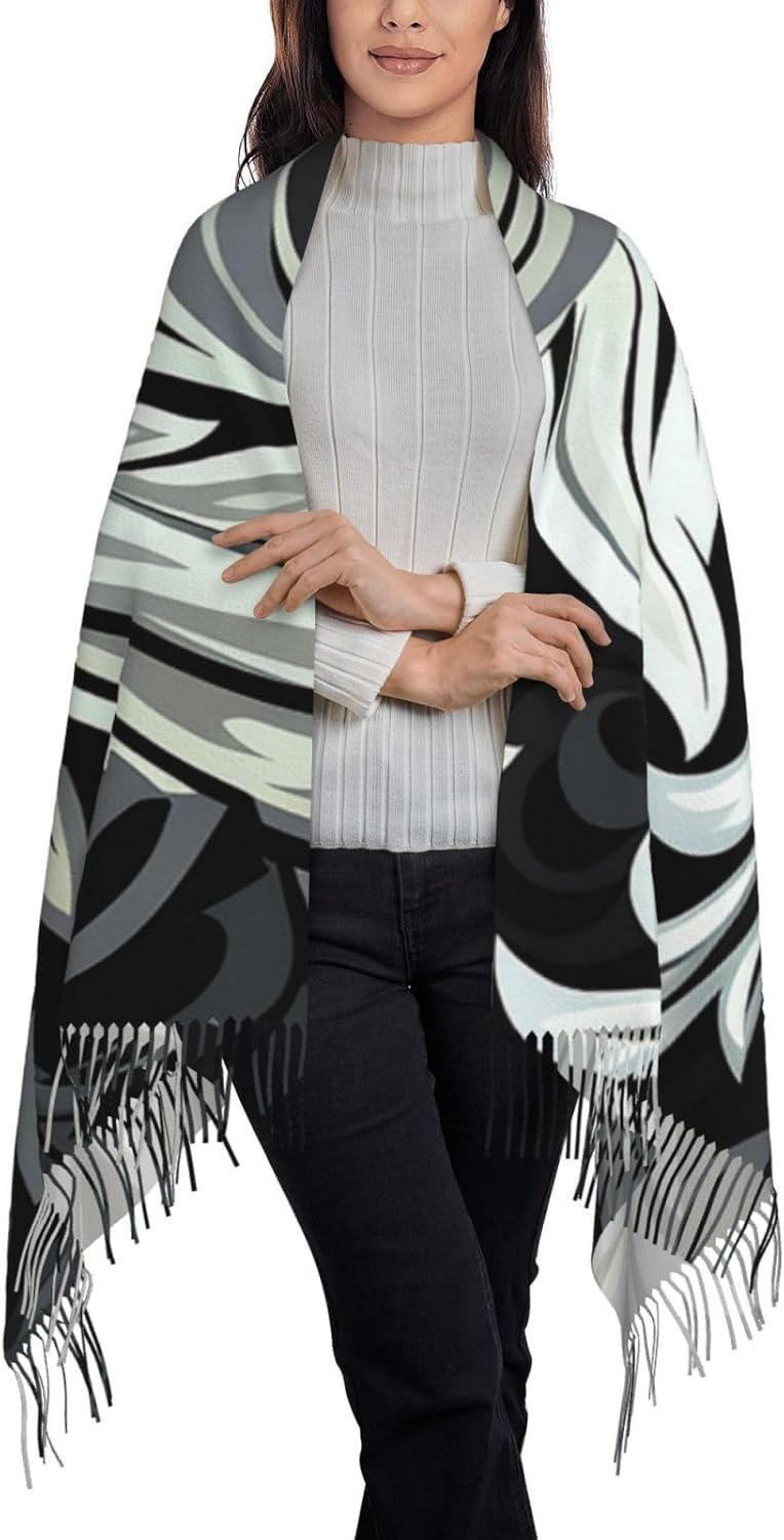 Söt tecknad sjal - Mjuk sjal och mysig vintersjal