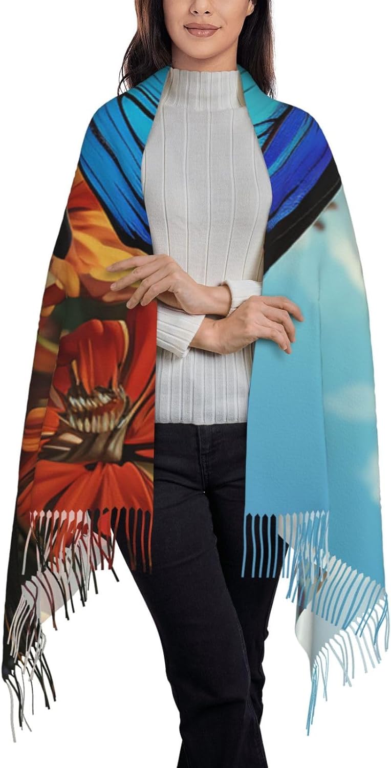 Söt tecknad sjal - Mjuk sjal och mysig vintersjal