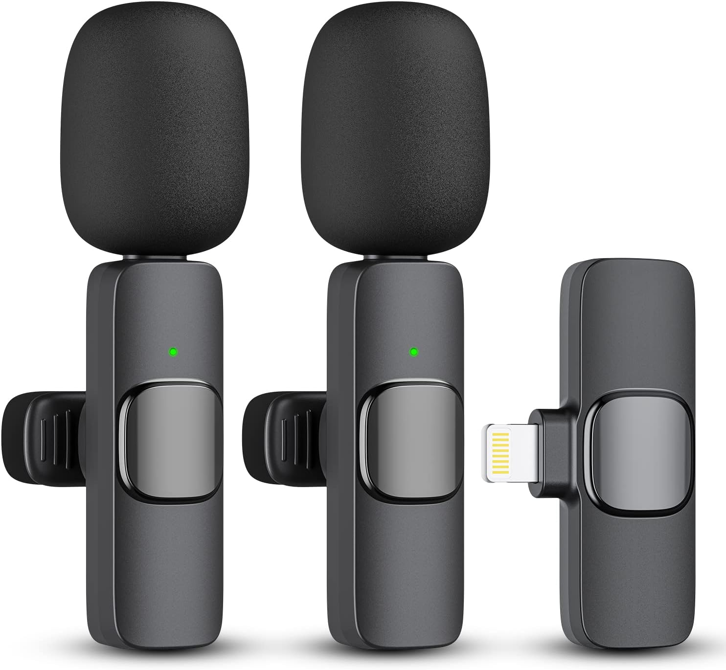 DualSet trådlöst klämmmikrofonkit – Plug & Play-lavaliermikrofoner