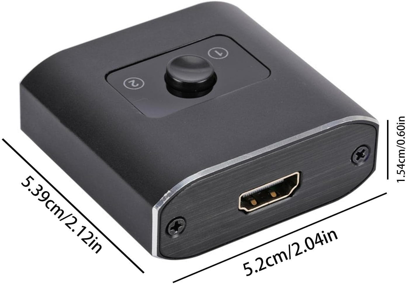 HDMI-splitter med dubbla portar – 4K-adapterhubb för TV-apparater, bildskärmar och bärbara datorer