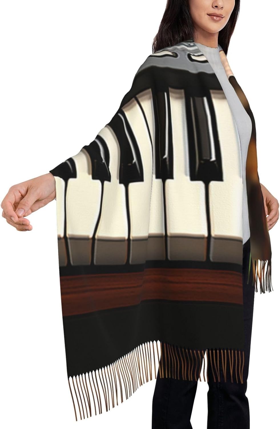 Söt tecknad sjal - Mjuk sjal och mysig vintersjal