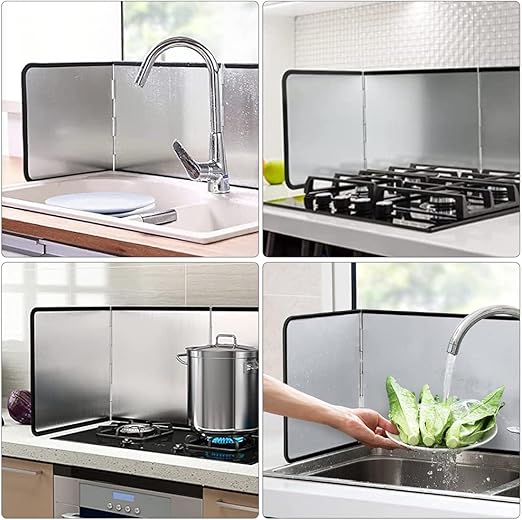 Faltbarer Spritzschutz – leicht zu reinigender Antihaft-Schutz