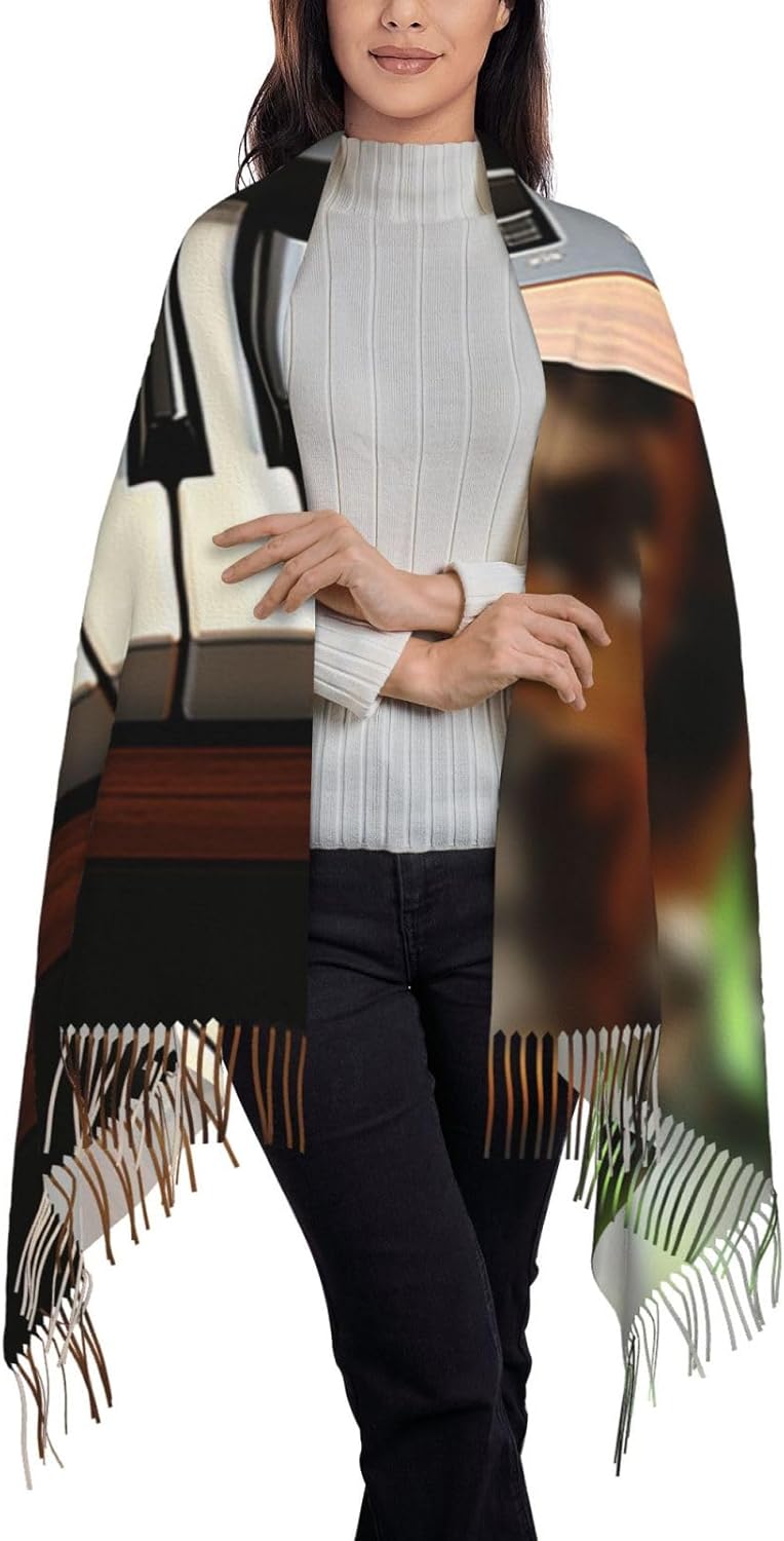 Söt tecknad sjal - Mjuk sjal och mysig vintersjal