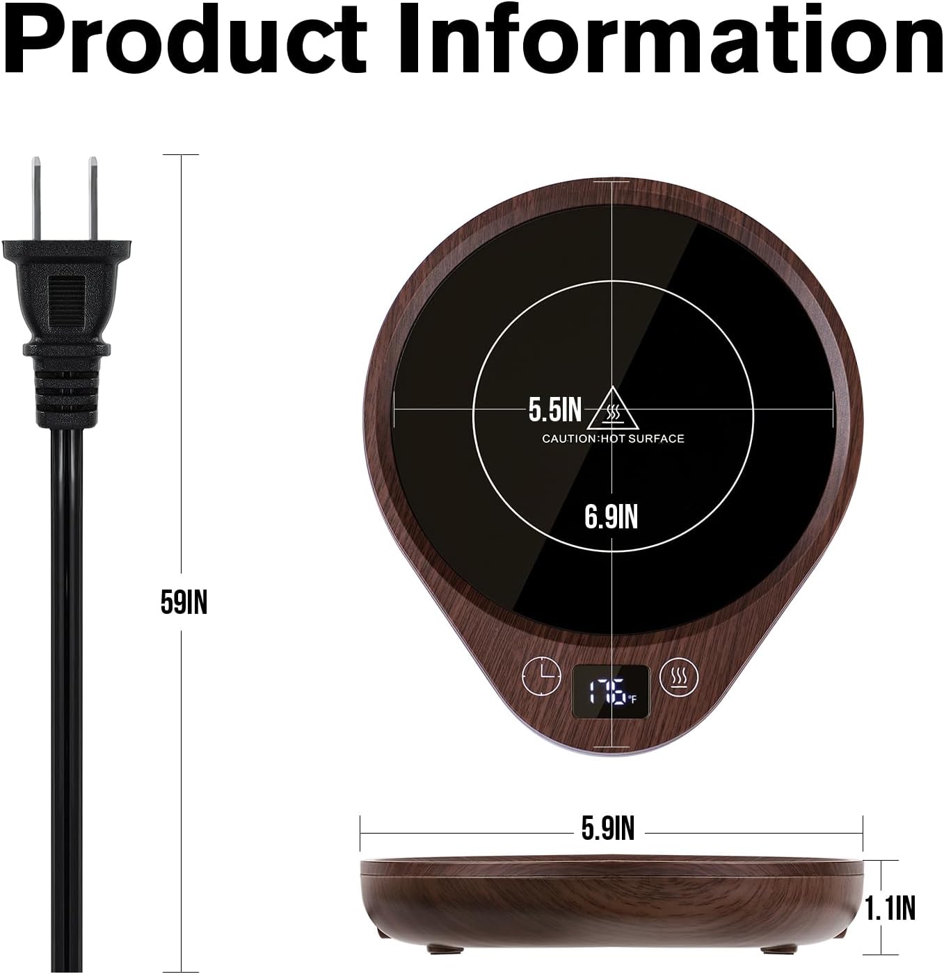 USB-driven kaffemuggvärmare – Elektrisk dryckesvärmarplatta