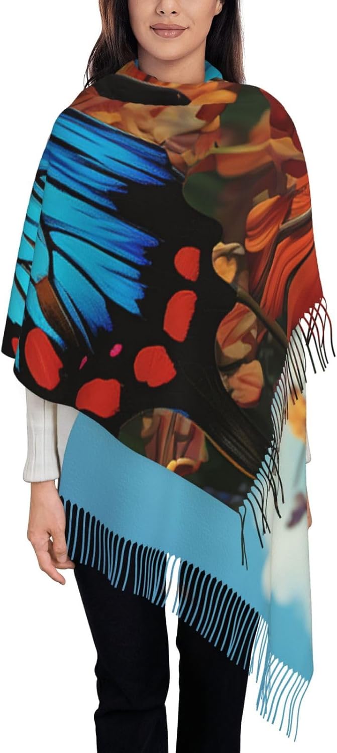 Söt tecknad sjal - Mjuk sjal och mysig vintersjal