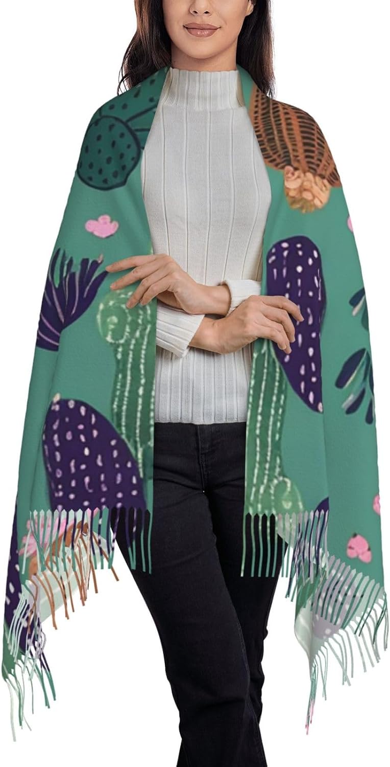 Söt tecknad sjal - Mjuk sjal och mysig vintersjal