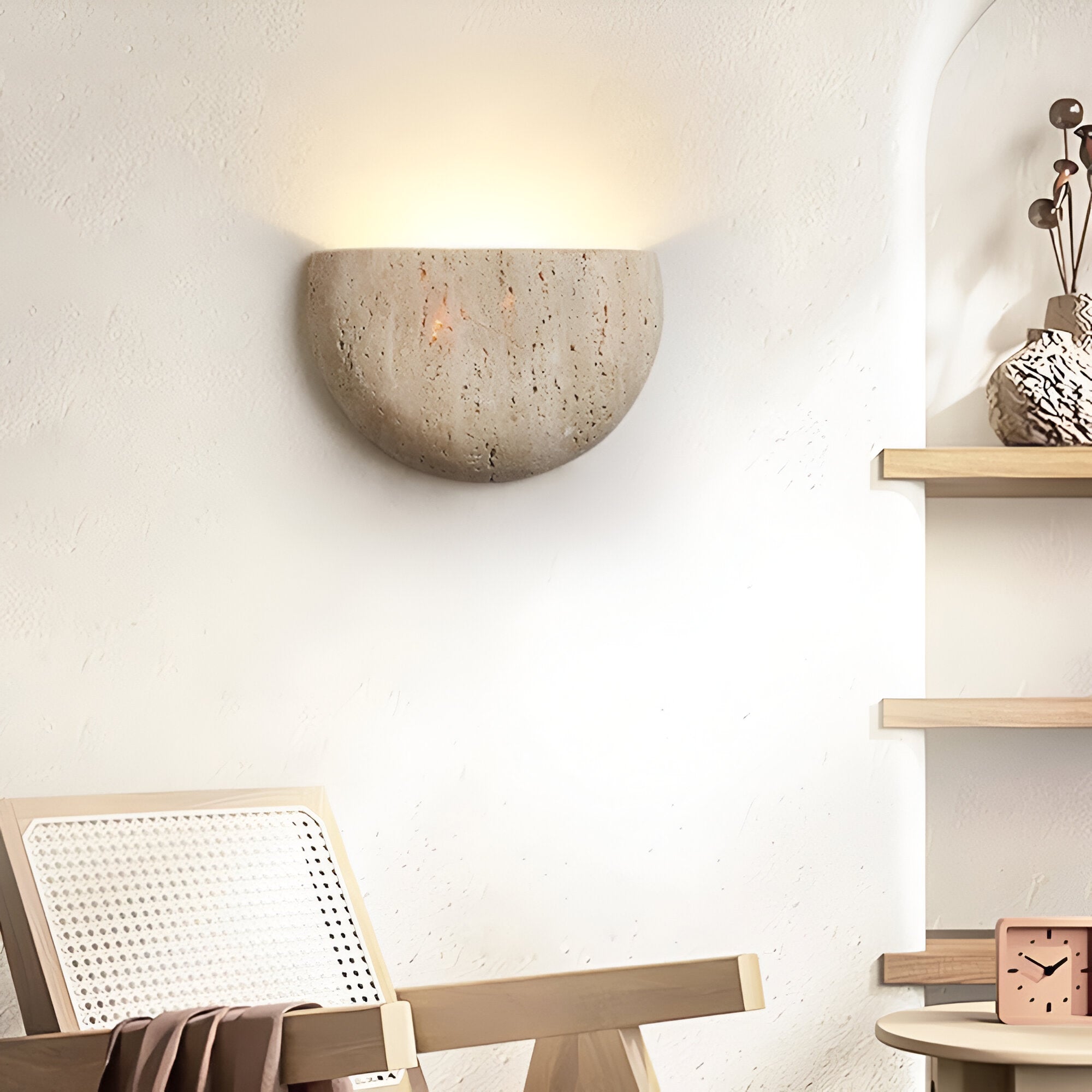 Rustik stenbågsvägglampa – böjd LED-dekorativ vägglampa