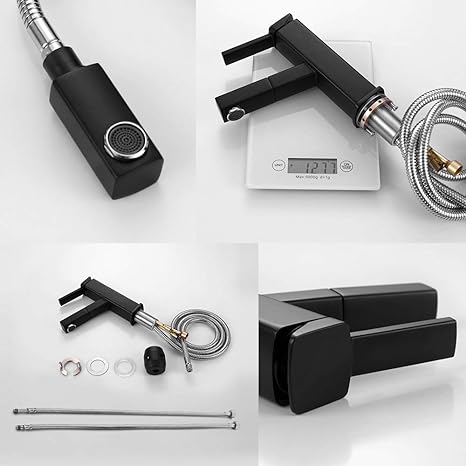 Utdragbar handfatsblandare - Modern badrumsarmatur med ett handtag