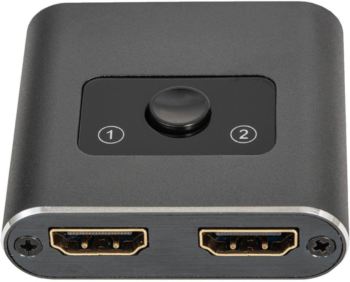 HDMI-splitter med dubbla portar – 4K-adapterhubb för TV-apparater, bildskärmar och bärbara datorer