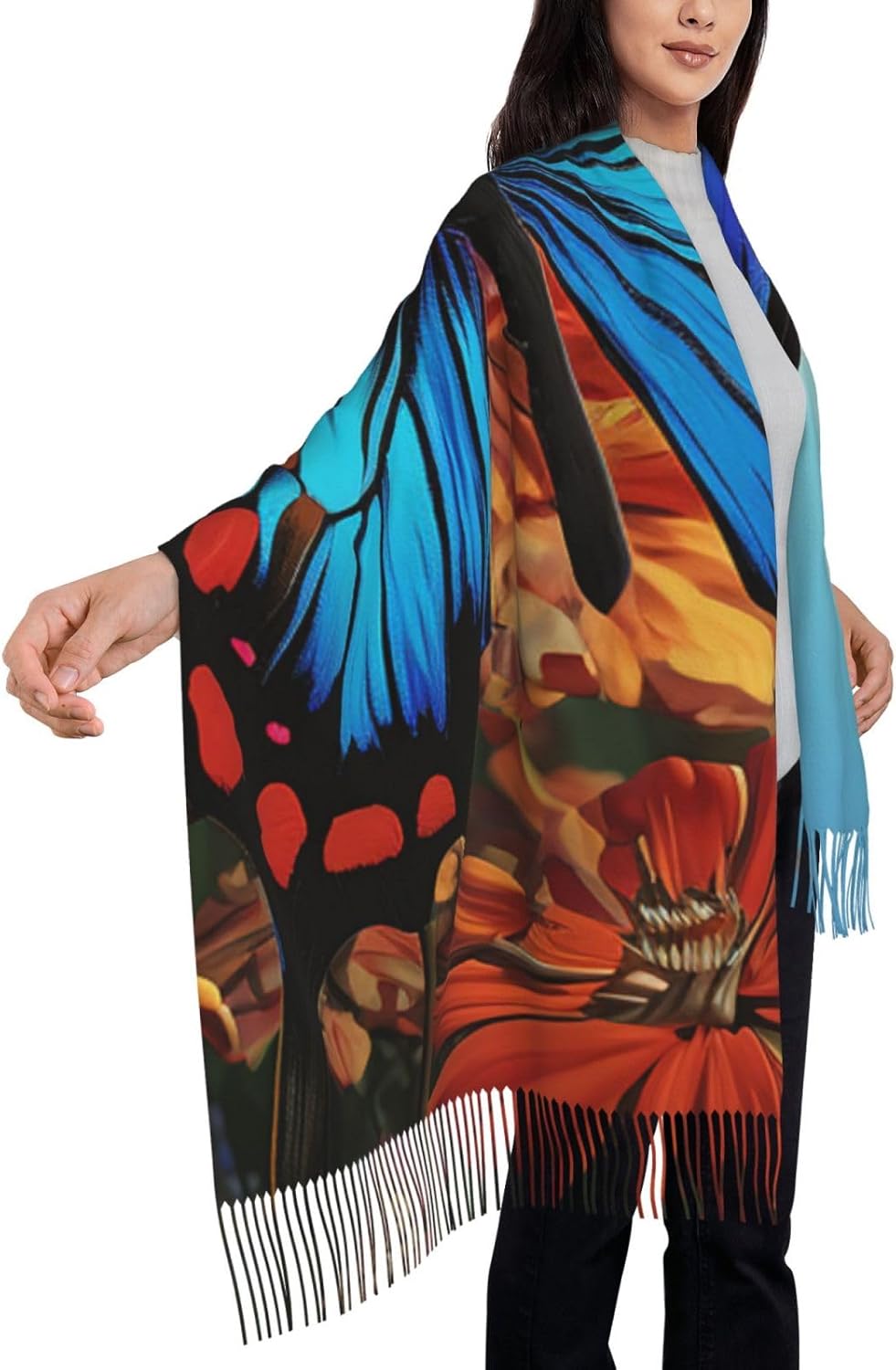 Söt tecknad sjal - Mjuk sjal och mysig vintersjal