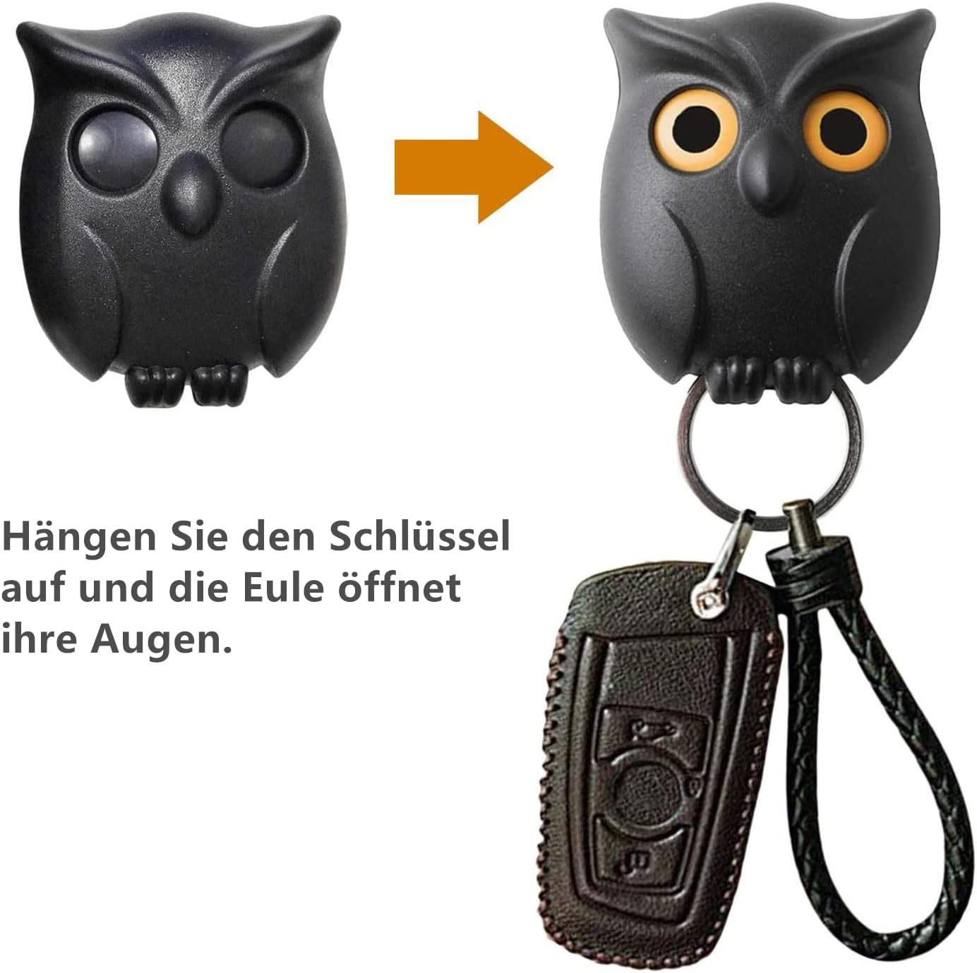 OwlPerch – Magnetisk väggnyckelring för nattuggla | Nyckfull heminredning