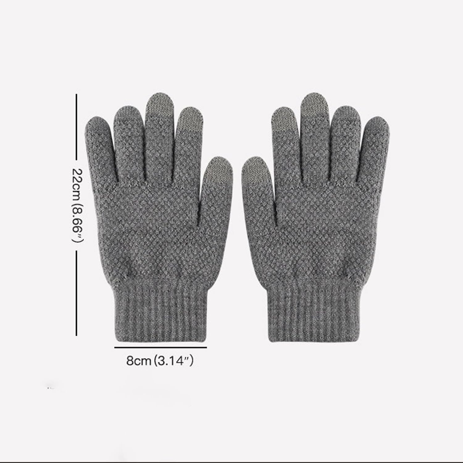 Unisex stickade handskar - Varma, stretchiga vintervantar
