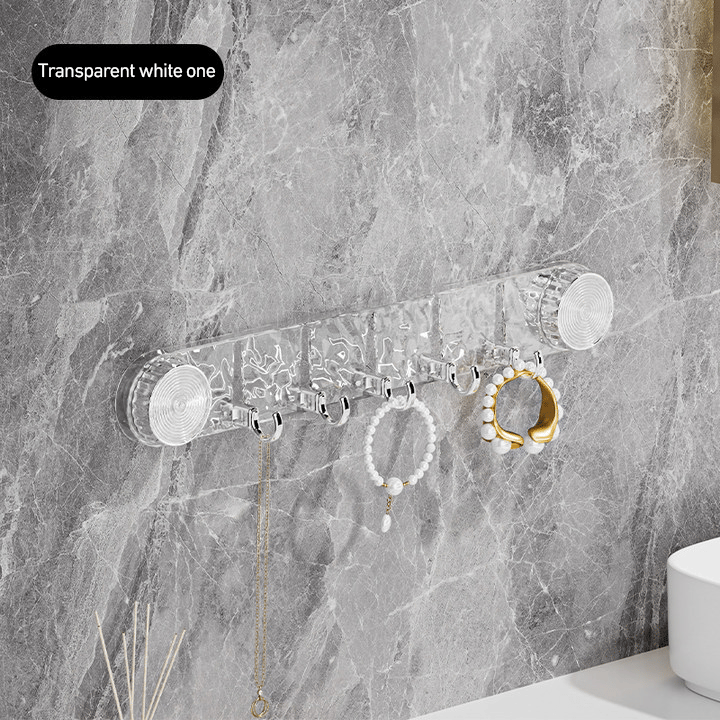 Platsbesparande sugkrokar – 5 hopfällbara justerbara vägghängare, ingen borrning behövs