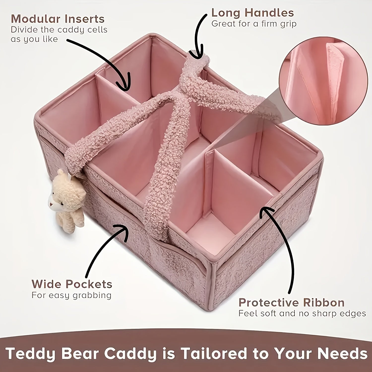 Blöjväska för baby – Bärbar förvaringslåda för våtservetter, leksaker och sköttillbehör