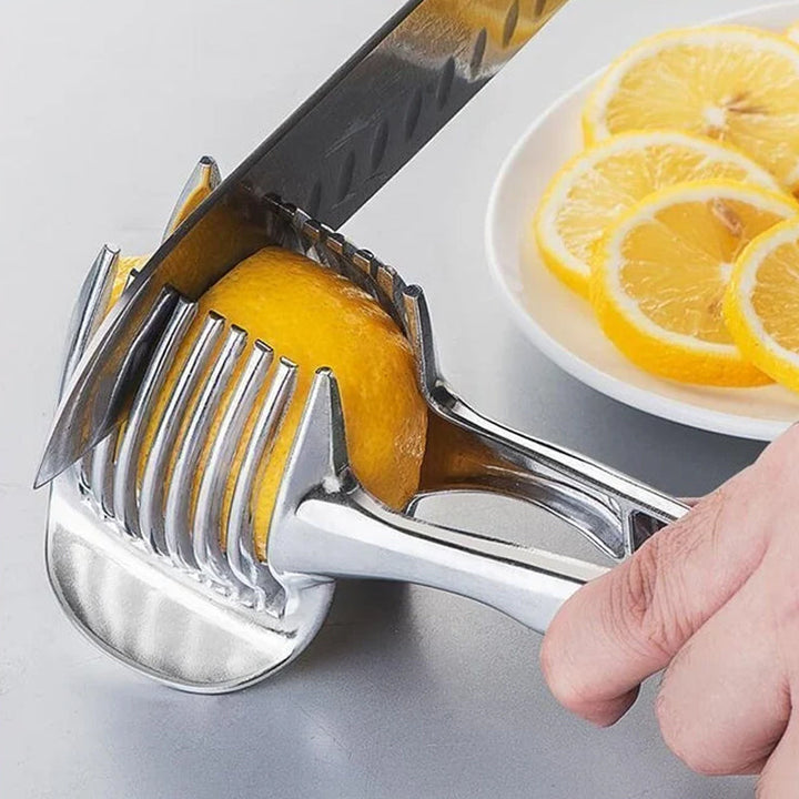 Grönsakshållare i rostfritt stål – Skärguide för säker och jämn skärning med precision