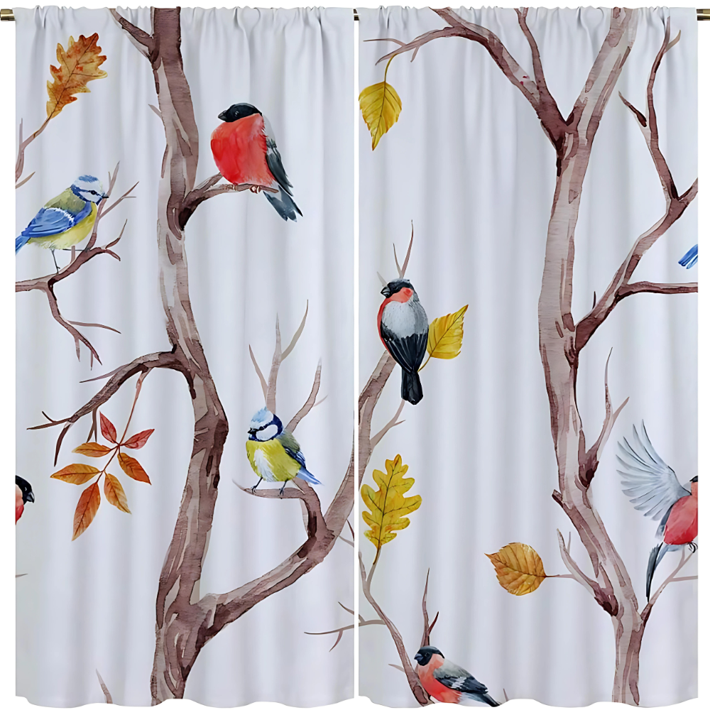 WildHaven Bird & Branches duschdraperi – Naturinspirerad elegans för ditt badrum
