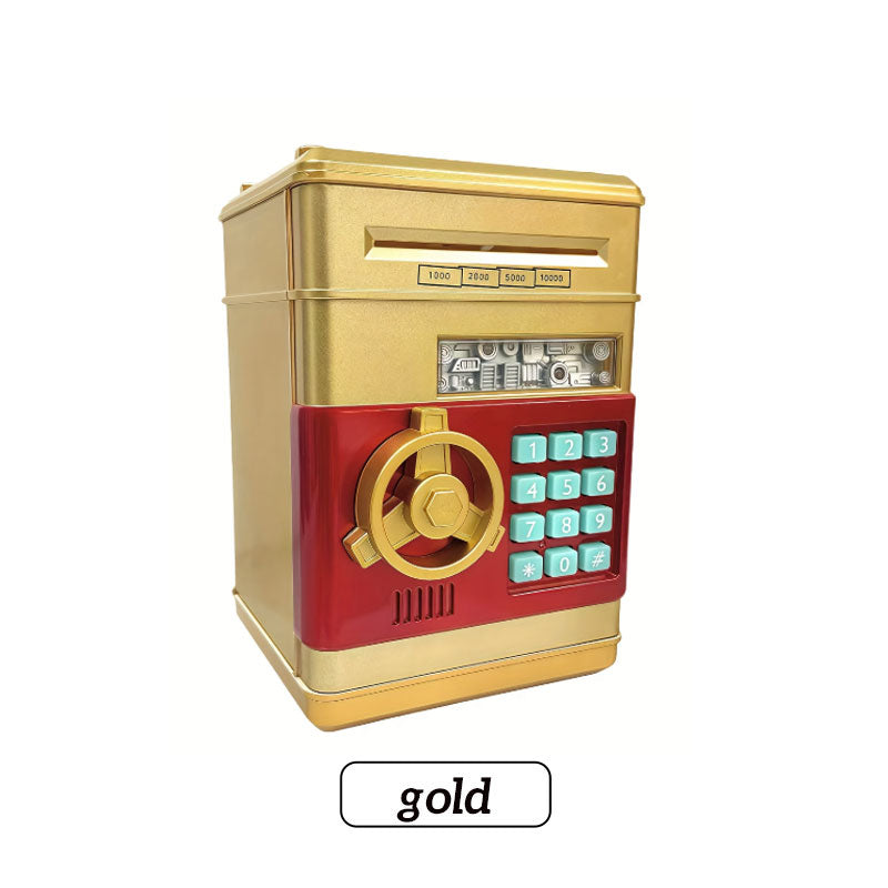 Elektronisk sparbössa för barn - bankomatliknande mynt- och kontantskåp