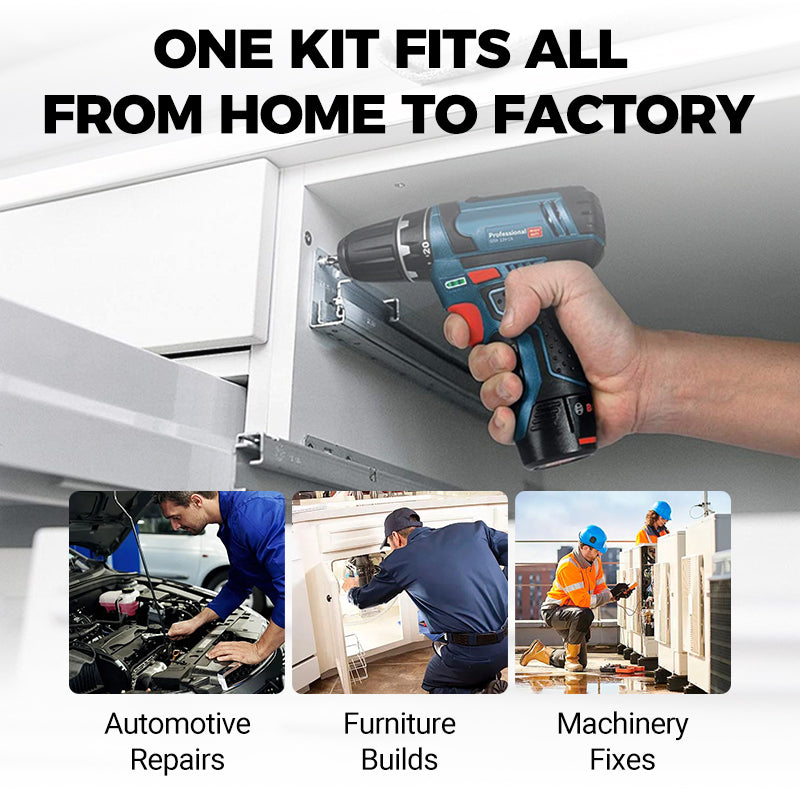 Allt-i-ett magnetisk bitssats - hållbar skruvmejselsats för hemmaprojekt