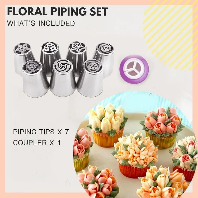 BakeArt – DIY-kakdekorationsset med glasyrtips och munstycken