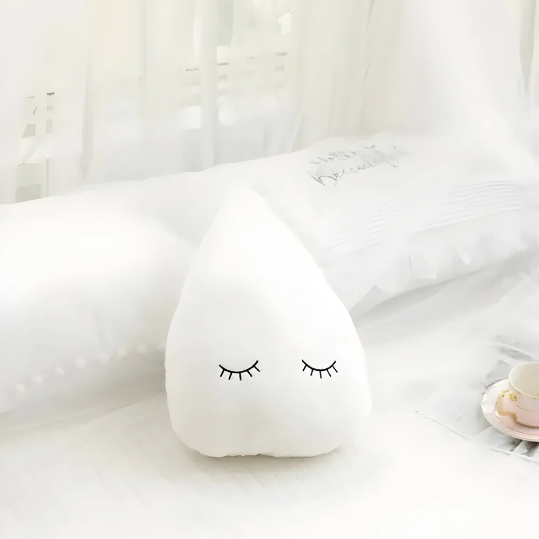 Molnformad plyschkudde – Mjuk dekorativ kudde för soffa och sovrum