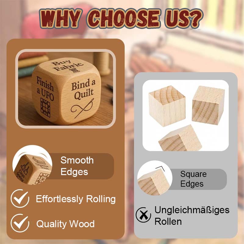 Hantverksinspirationstärningar - Slumpmässig projektväljare för sömnad och stickning